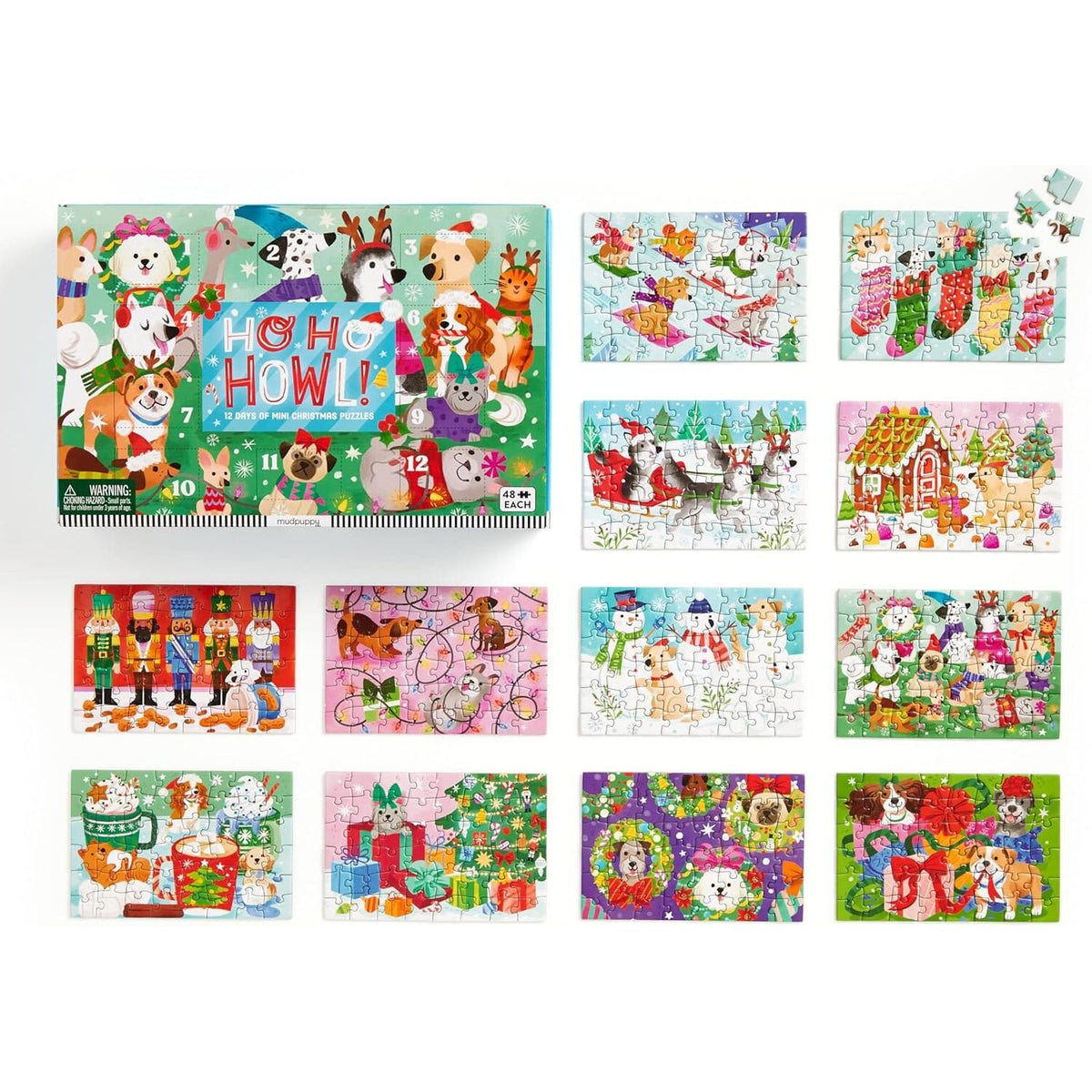 Mudpuppy Ho Ho Howl! 12 Days of Puzzles