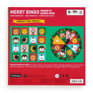 Mudpuppy Merry Bingo Magnetic Board Game
