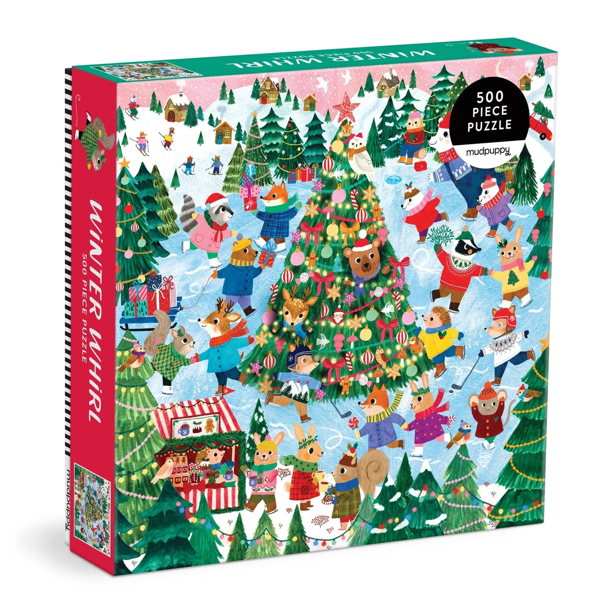Mudpuppy Winter Whirl 500 Piece Puzzle