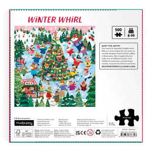 Mudpuppy Winter Whirl 500 Piece Puzzle