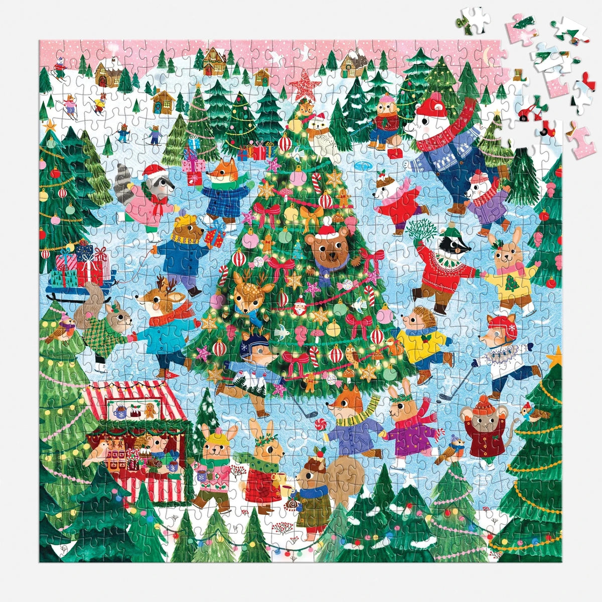 Mudpuppy Winter Whirl 500 Piece Puzzle