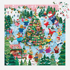 Mudpuppy Winter Whirl 500 Piece Puzzle