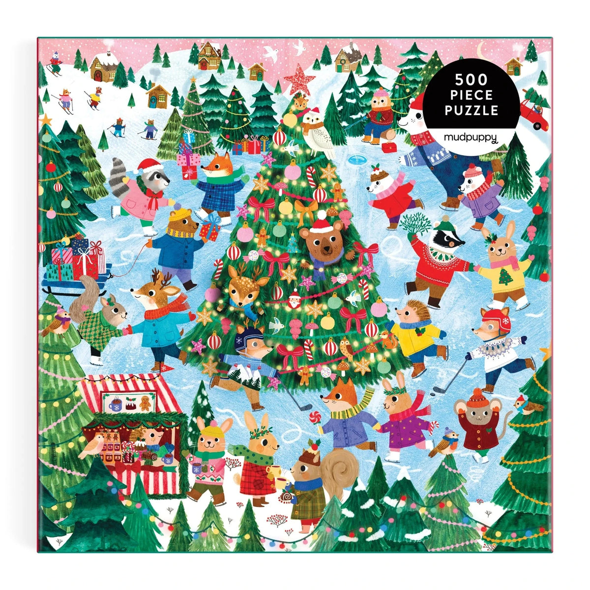 Mudpuppy Winter Whirl 500 Piece Puzzle