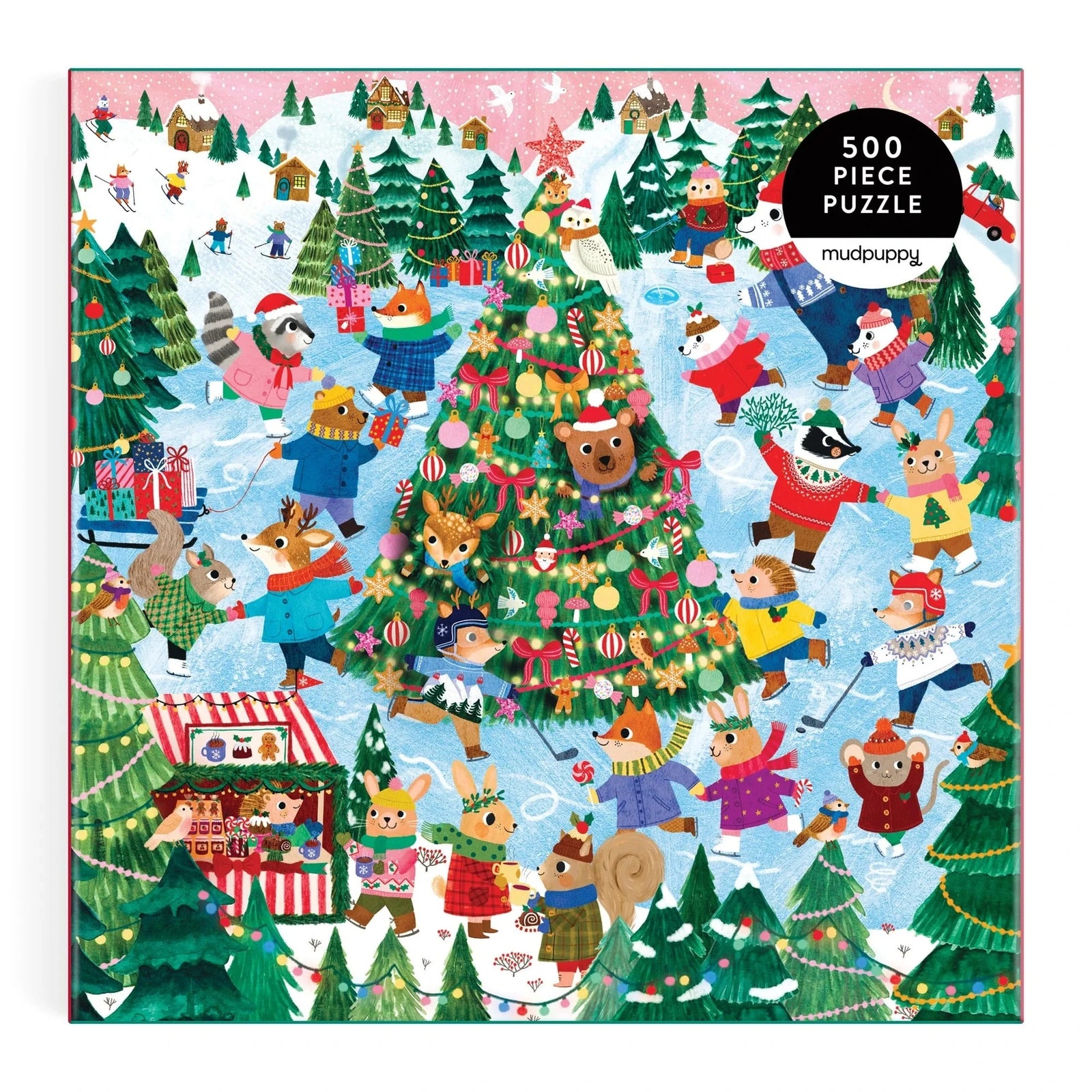 Mudpuppy Winter Whirl 500 Piece Puzzle