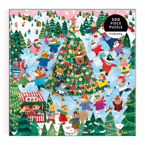Mudpuppy Winter Whirl 500 Piece Puzzle