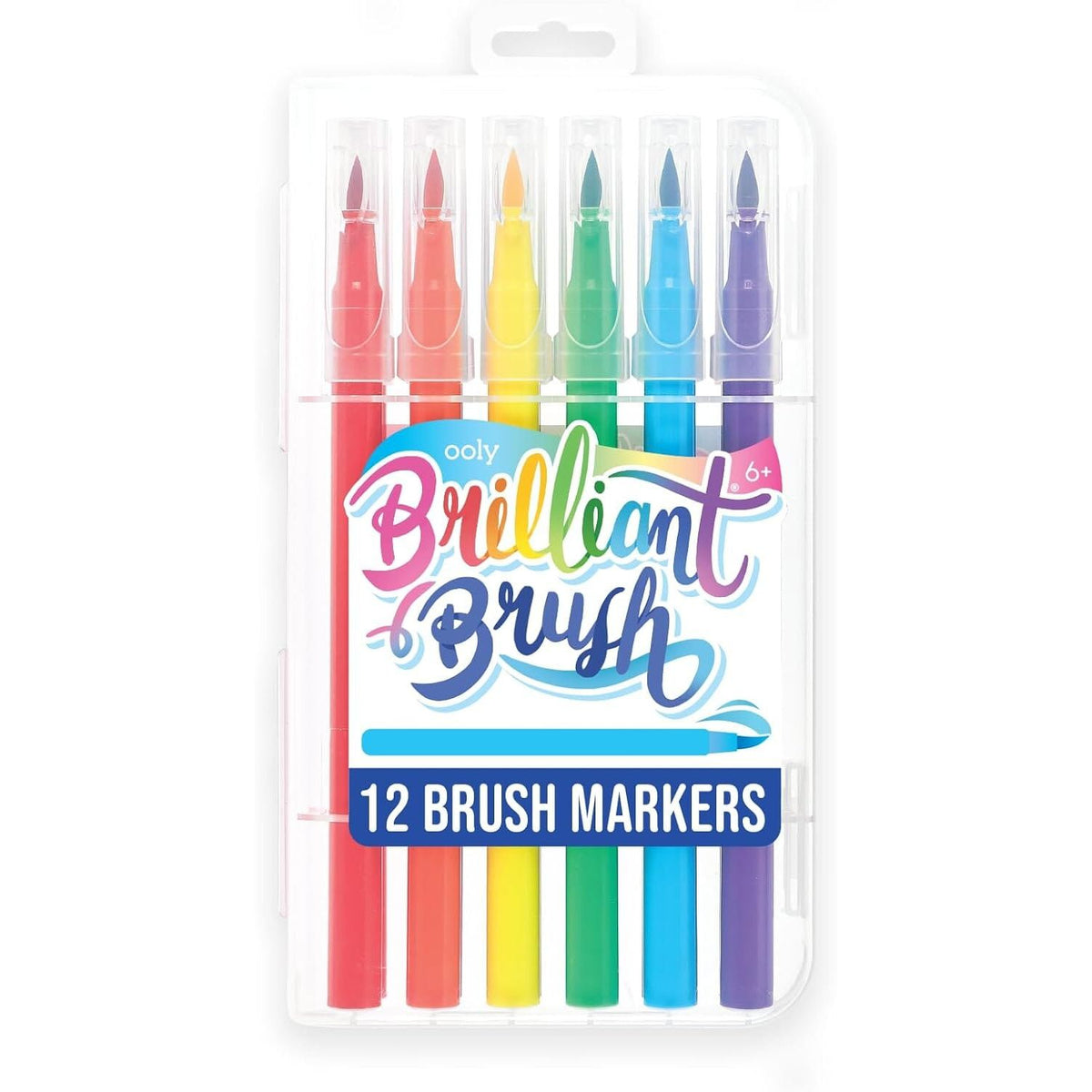 Ooly Brilliant Brush Markers -- Set of 12