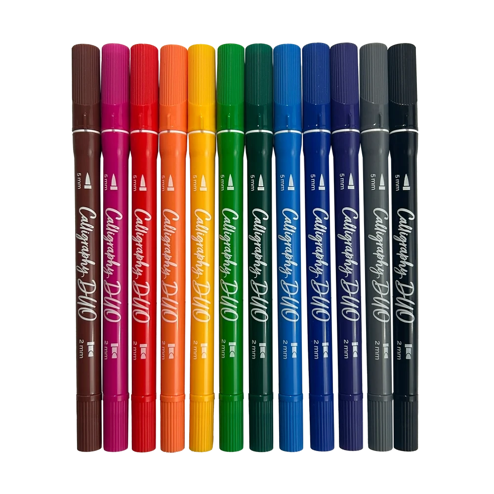 Ooly Calligraphy Duo: Double-Ended Markers (Set of 12)