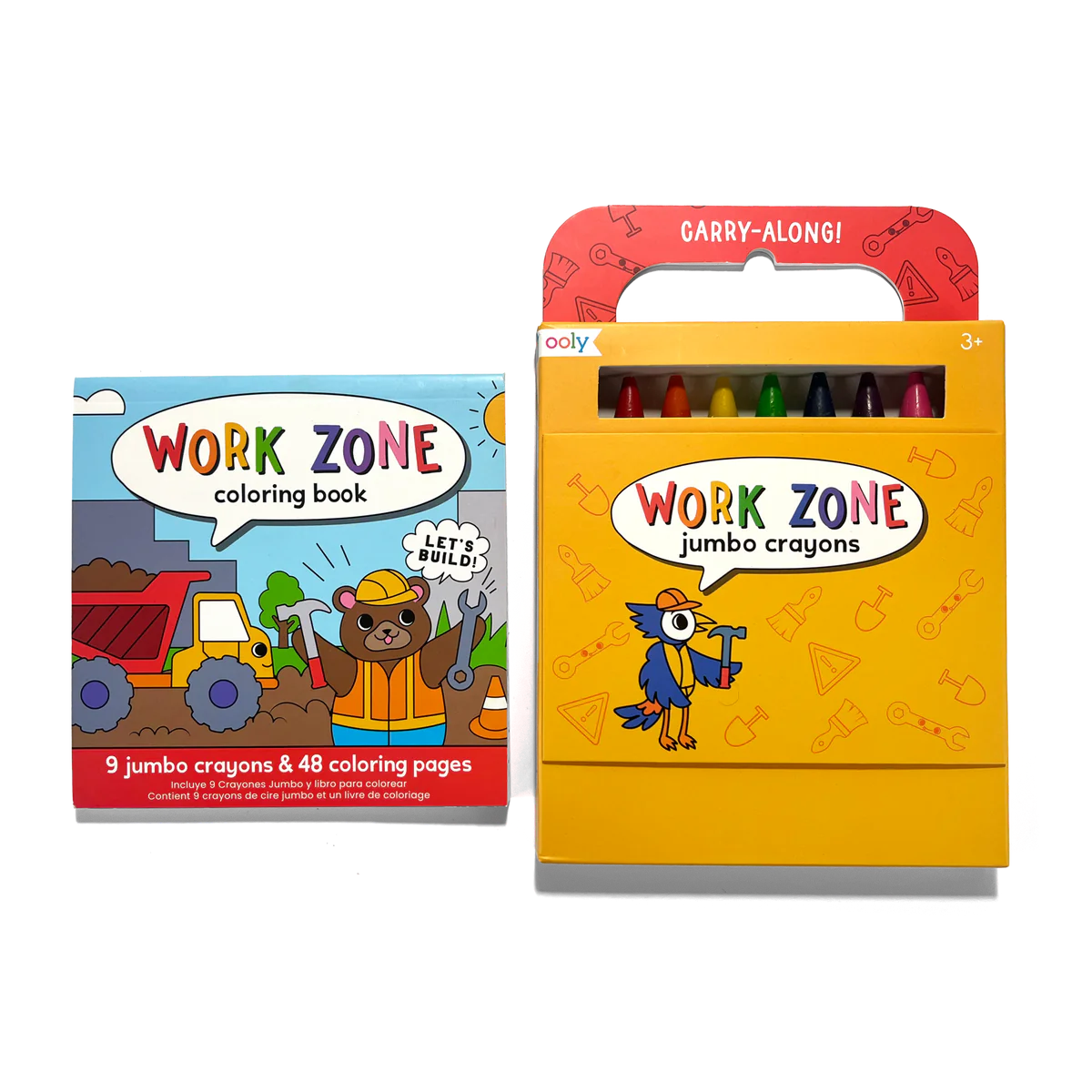 Ooly Carry Along Coloring Book Kit-- Work Zone