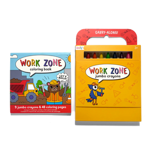 Ooly Carry Along Coloring Book Kit-- Work Zone