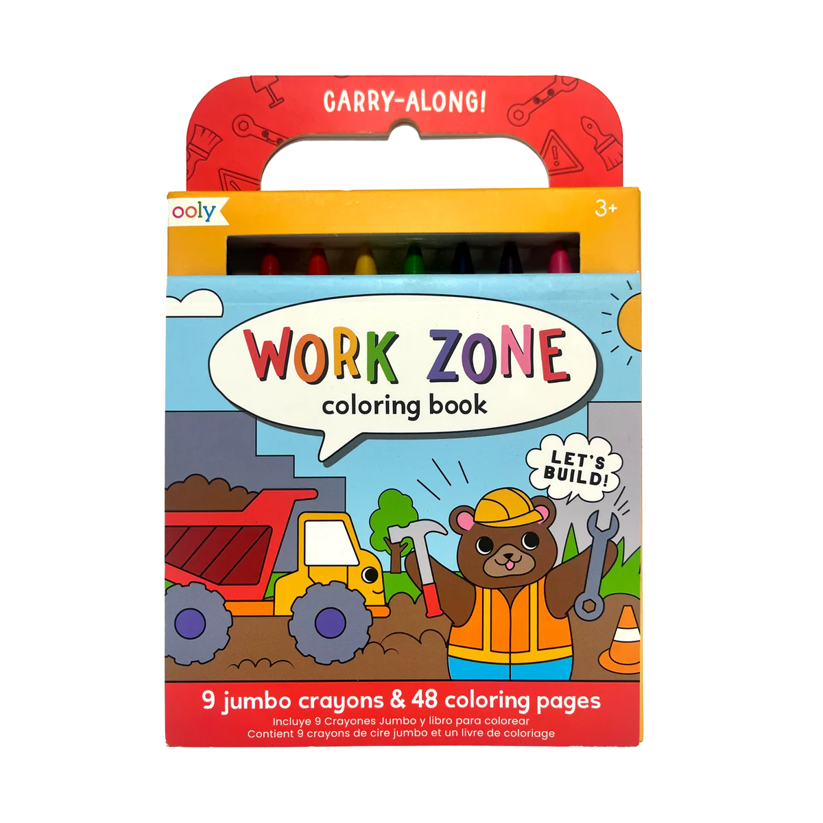 Ooly Carry Along Coloring Book Kit-- Work Zone