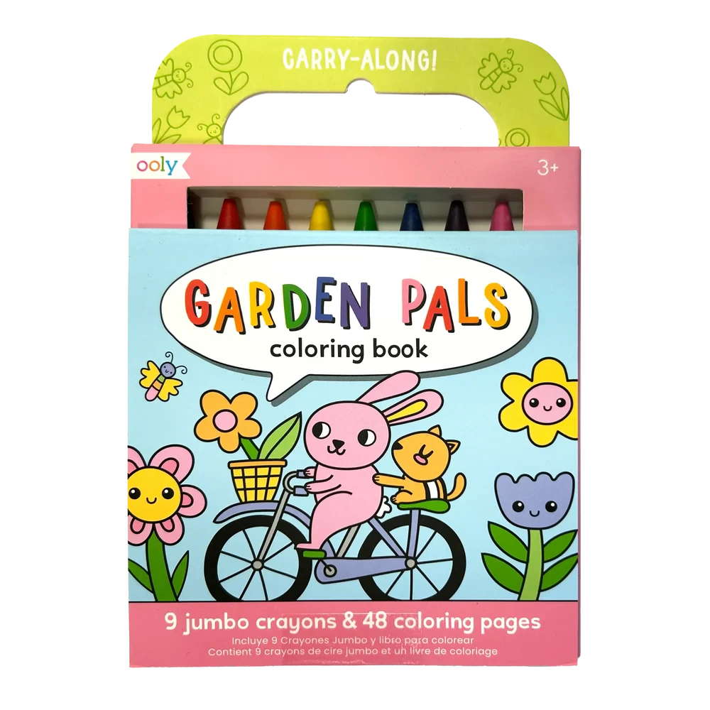 Ooly Carry Along Coloring Book Set -- Garden Pals