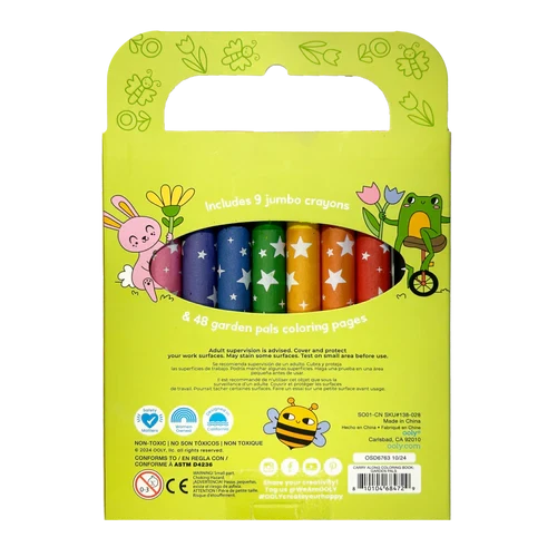 Ooly Carry Along Coloring Book Set -- Garden Pals