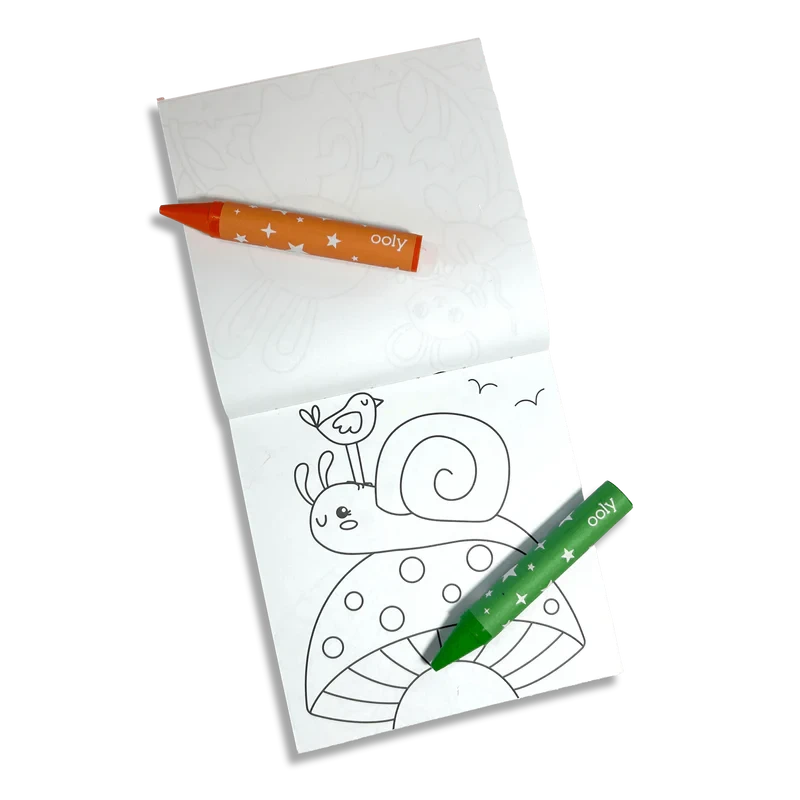 Ooly Carry Along Coloring Book Set -- Garden Pals