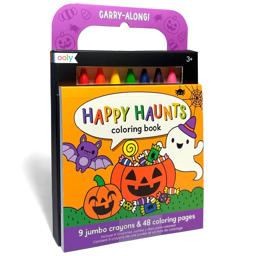 Ooly Carry Along Coloring Book Set --Happy Haunts