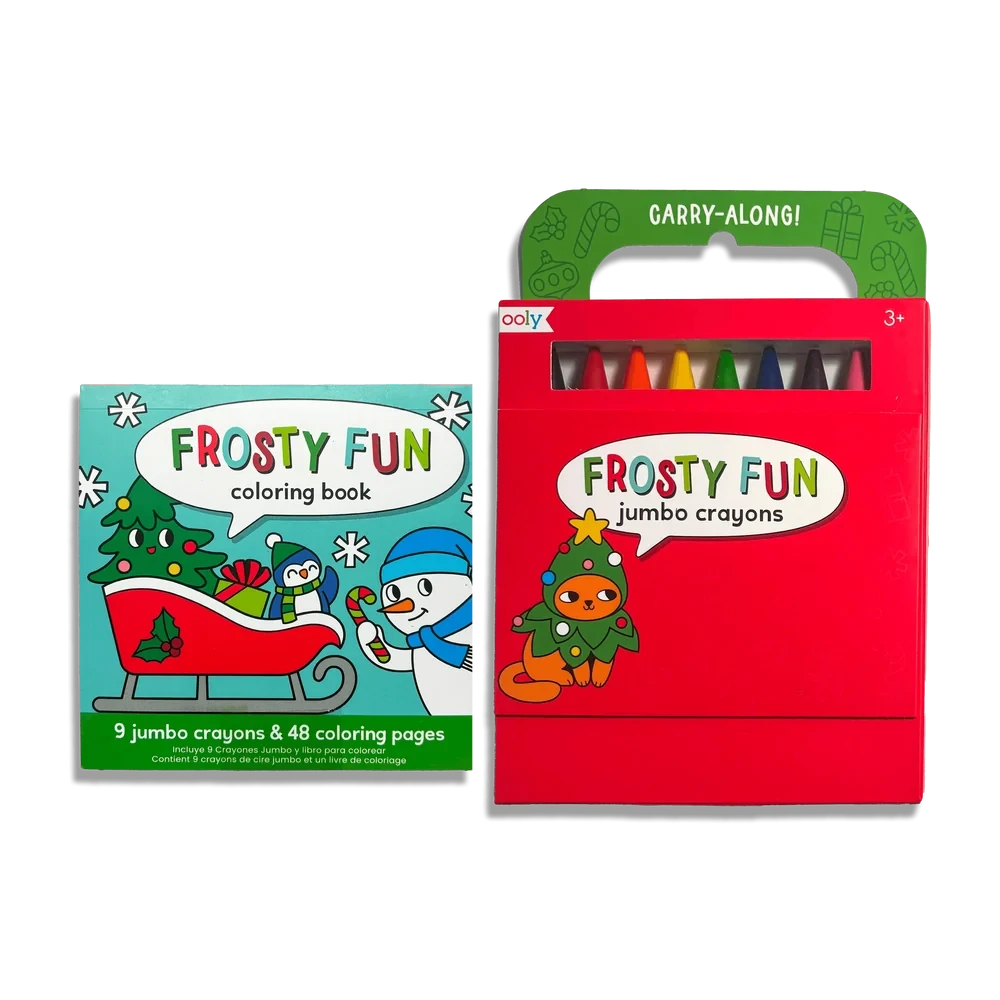 Ooly Carry Along Coloring Book Set -- Holly Jolly