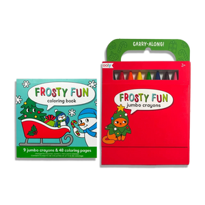 Ooly Carry Along Coloring Book Set -- Holly Jolly