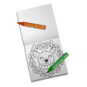 Ooly Carry Along Coloring Book Set -- Holly Jolly