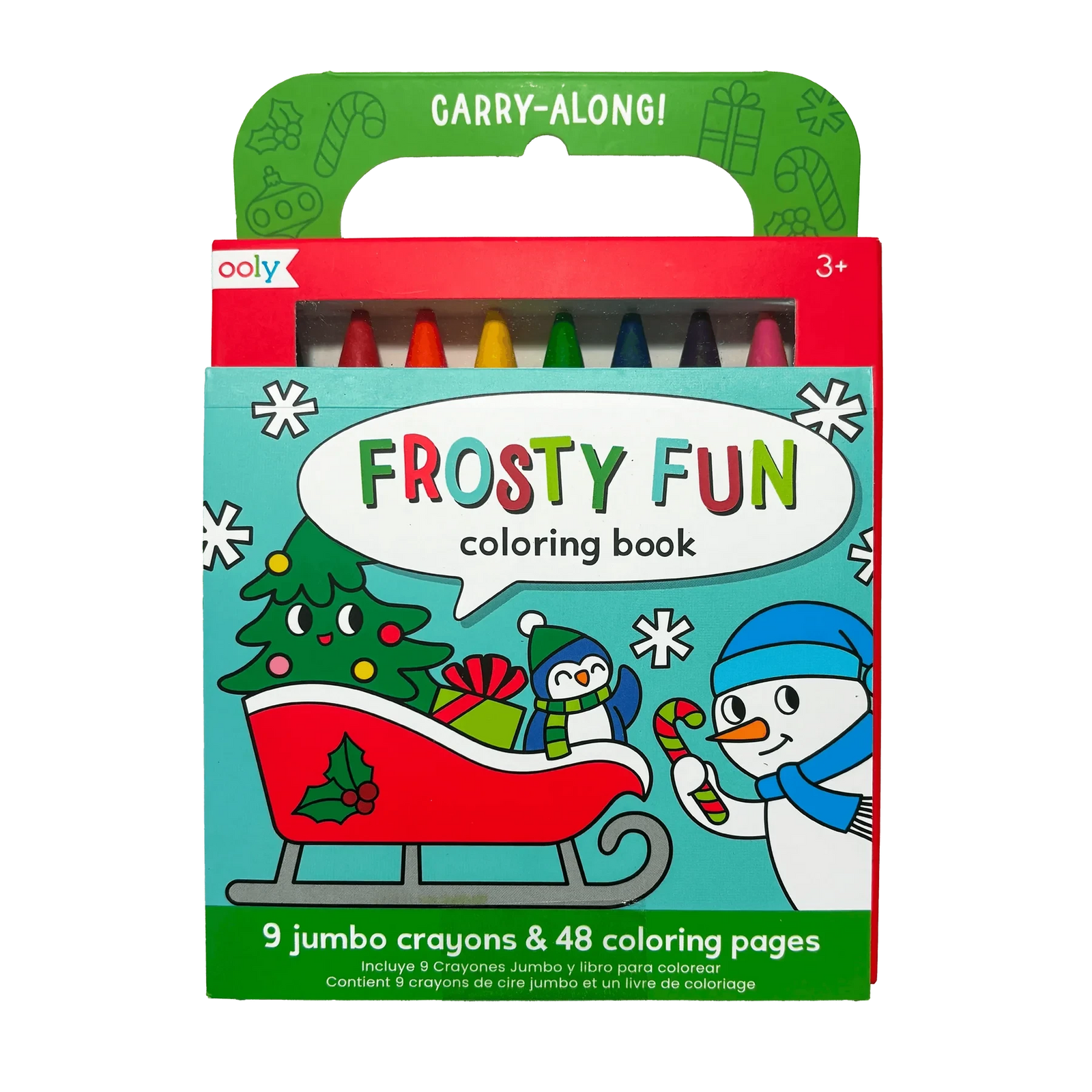 Ooly Carry Along Coloring Book Set -- Holly Jolly