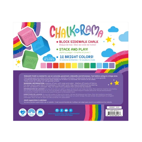 Ooly Chalk-O-Rama Block Sidewalk Chalk