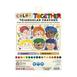 Ooly Color Together Triangular Crayons-- Set of 18
