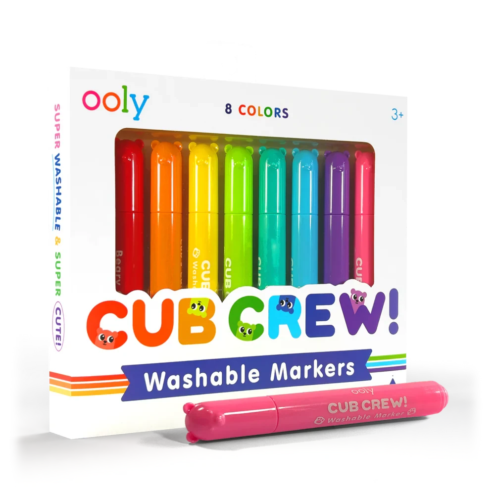 Ooly Cub Crew Washable Markers-- Set of 8