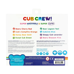 Ooly Cub Crew Washable Markers-- Set of 8