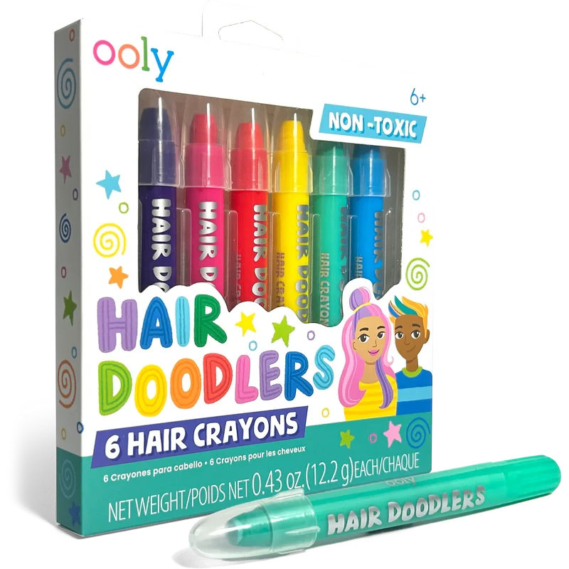 Ooly Hair Doodlers: Hair Crayons (Set of 6)