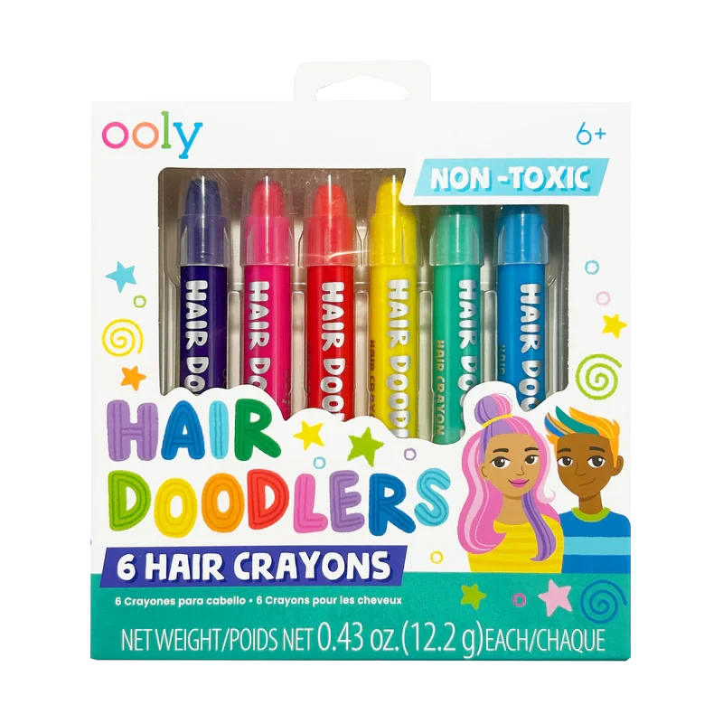 Ooly Hair Doodlers: Hair Crayons (Set of 6)