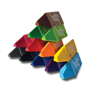 Ooly Happy Triangles Jumbo Crayons -- Set of 12