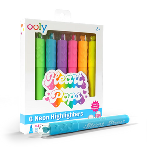 Ooly Heart Pops Neon Highlighters-- Set of 6