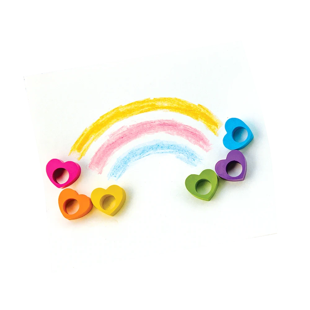 Ooly Heart Ring Crayons-- Set of 6