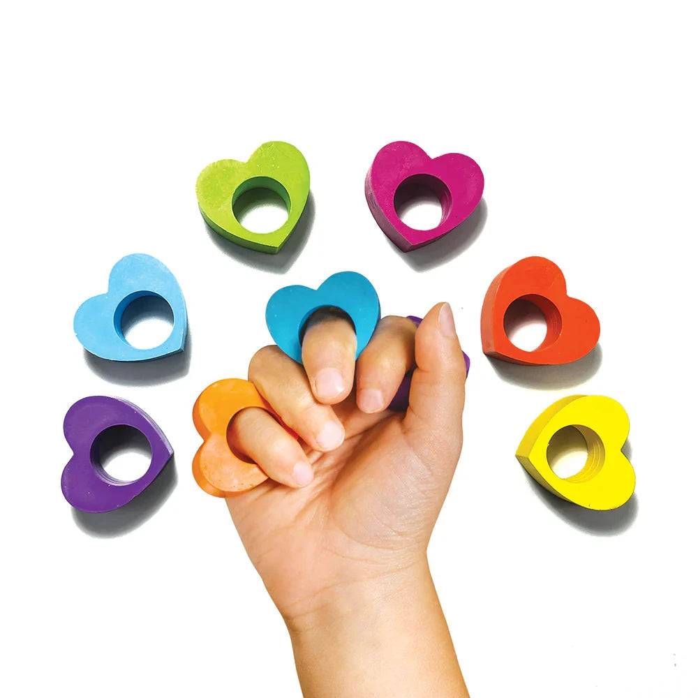Ooly Heart Ring Crayons-- Set of 6