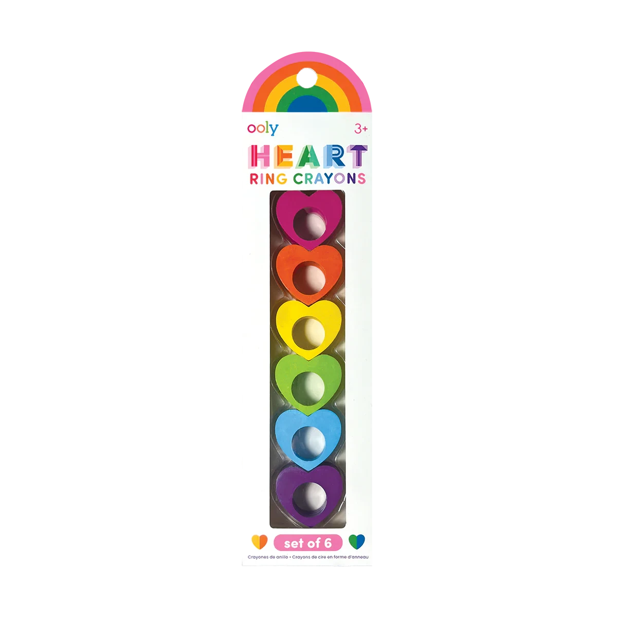 Ooly Heart Ring Crayons-- Set of 6