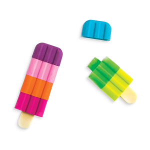 Ooly Icy Pops Scented Puzzle Erasers-- Set of 4