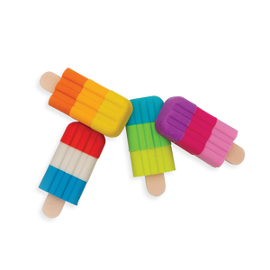 Ooly Icy Pops Scented Puzzle Erasers-- Set of 4