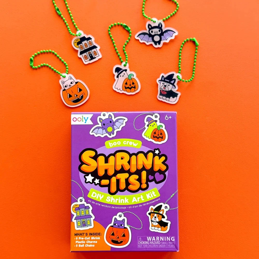 Ooly Mini Shrink-Its! DIY Shrink Art Kit-- Boo Crew