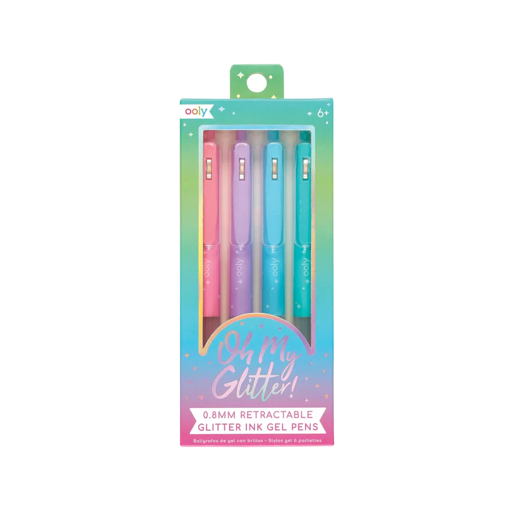 Ooly Oh My Glitter! Retractable Gel Pens - Set of 4