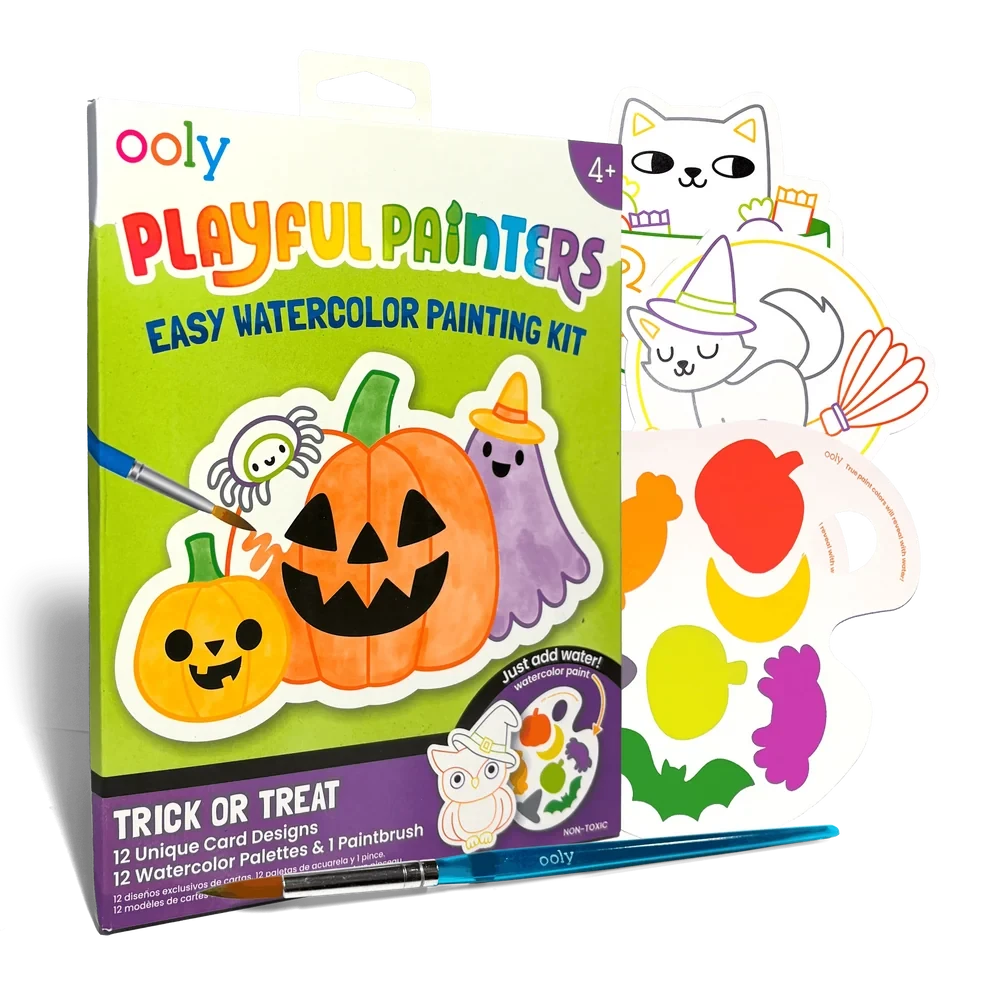 Ooly Playful Painters Easy Watercolor Painting Kit-- Trick or Treat