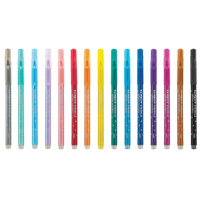 Ooly Rainbow Sparkle: Glitter Markers -- Set of 15