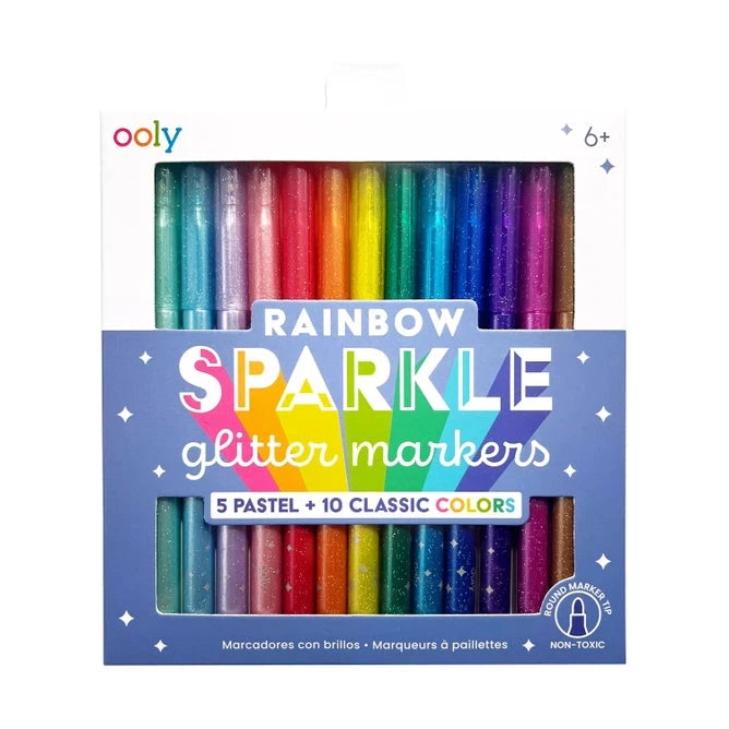 Ooly Rainbow Sparkle: Glitter Markers -- Set of 15