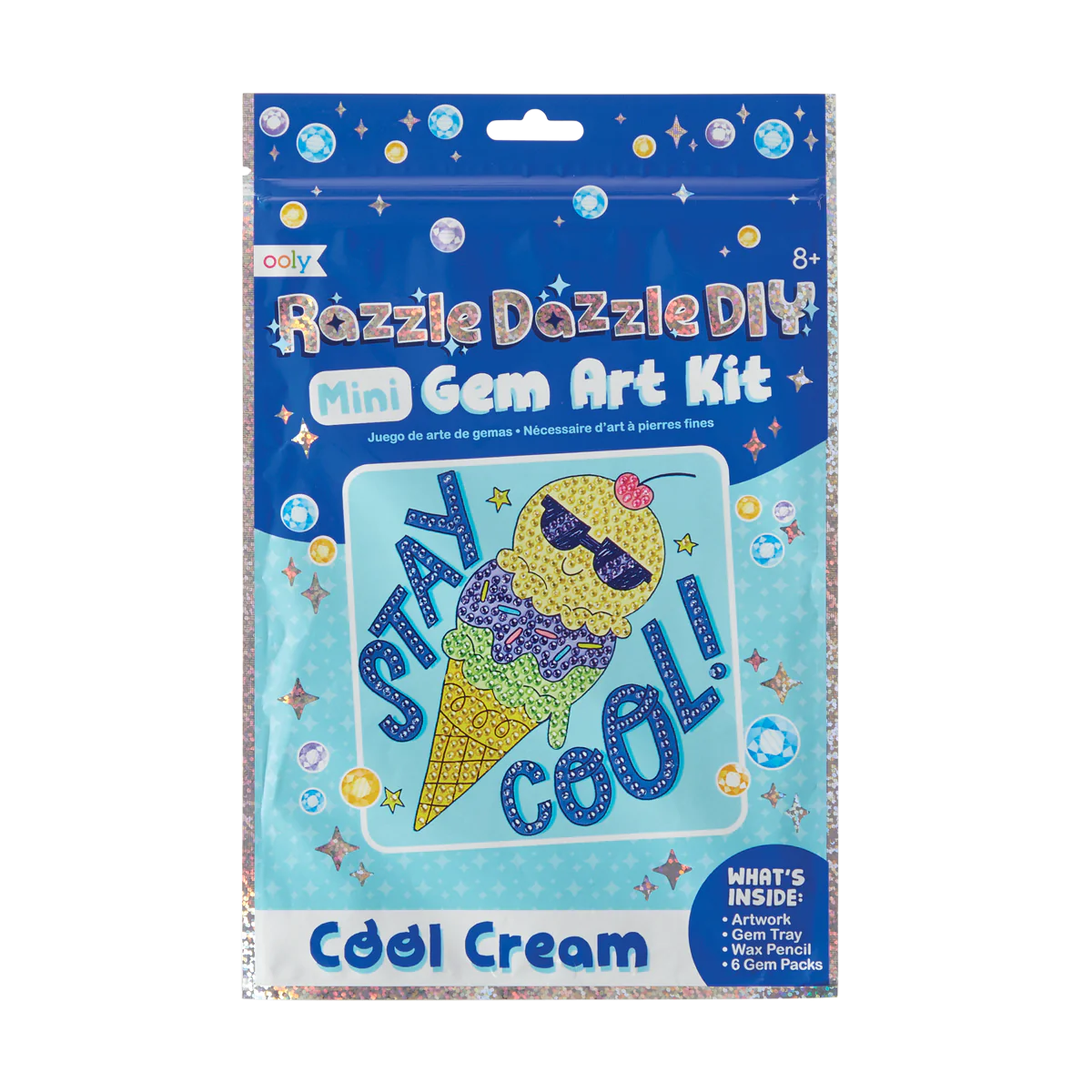 Ooly Razzle Dazzle DIY Gem Art Kit-- Cool Cream