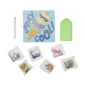 Ooly Razzle Dazzle DIY Gem Art Kit-- Cool Cream
