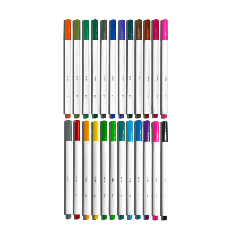 Ooly Seriously Fine Felt Tip Markers-- Set of 24