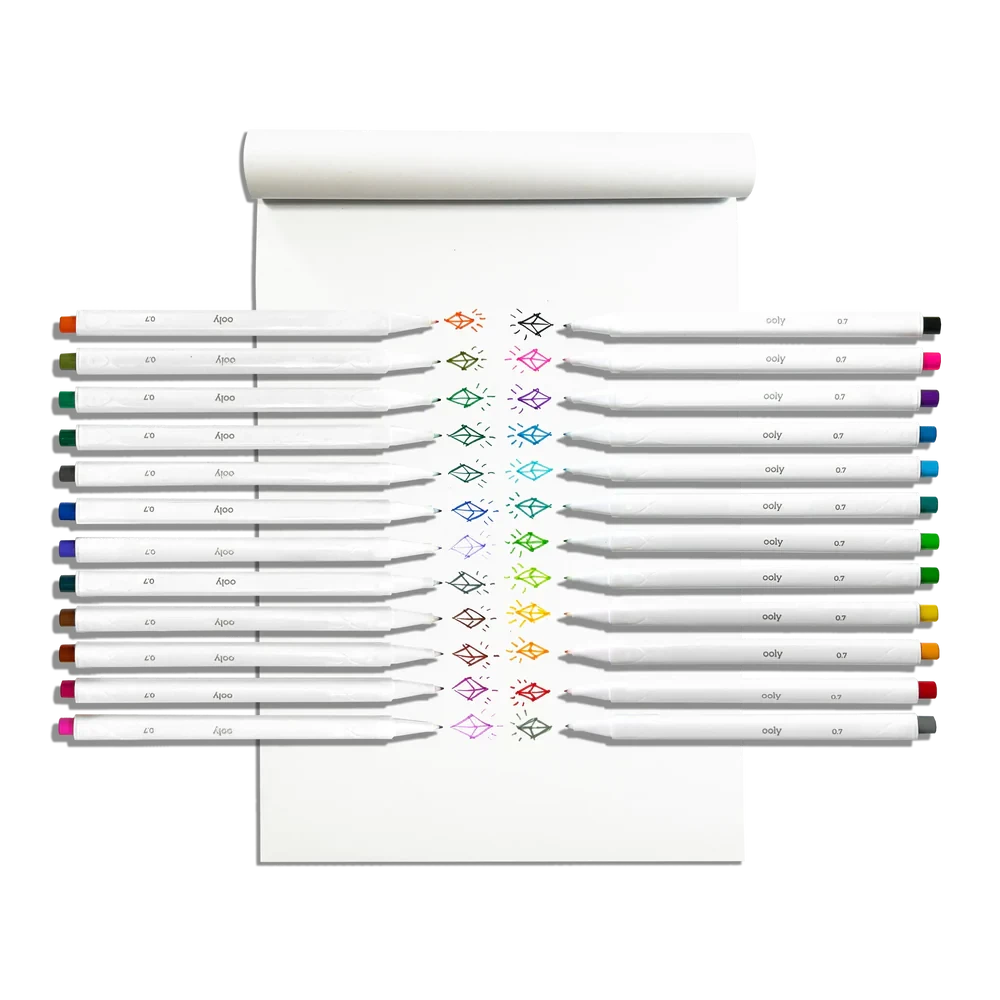 Ooly Seriously Fine Felt Tip Markers-- Set of 24