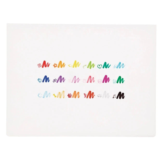 Ooly Stampables: Double-Ended Brush & Stamp Markers -- Set of 18