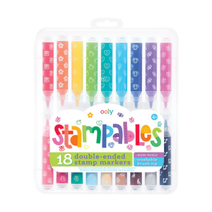 Ooly Stampables Double-Ended Scented Markers -- Set of 18
