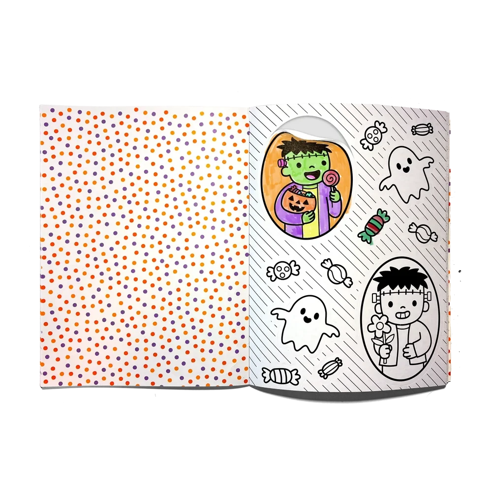 Ooly Stickiville: Color-in' Sticker Book-- Cute n Spooky Doodles