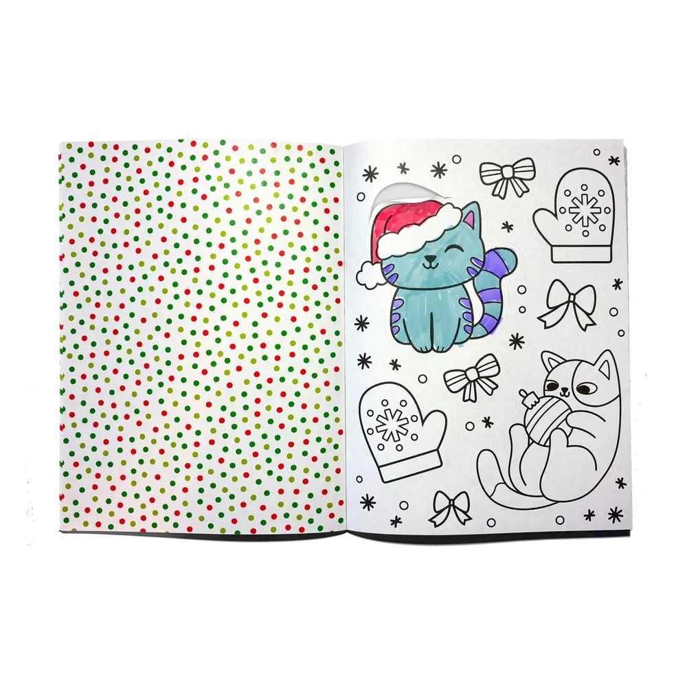 Ooly Stickiville: Color-in' Sticker Book-- Jolly Cheer Doodles