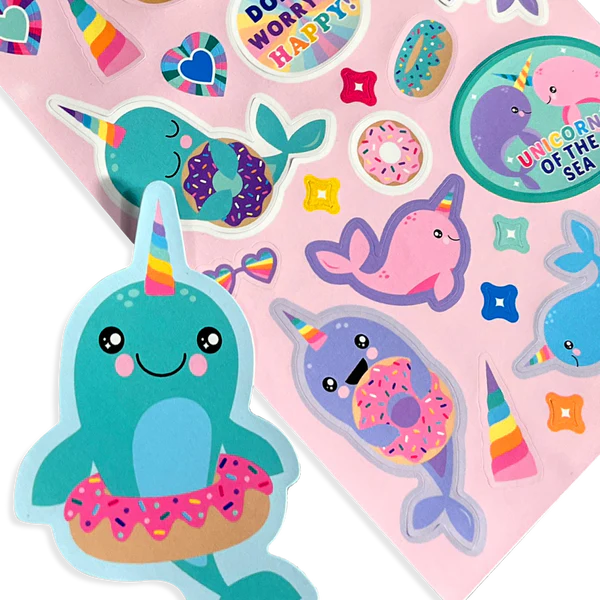 Ooly Stickiville Stickers -- Nom Nom Narwhal