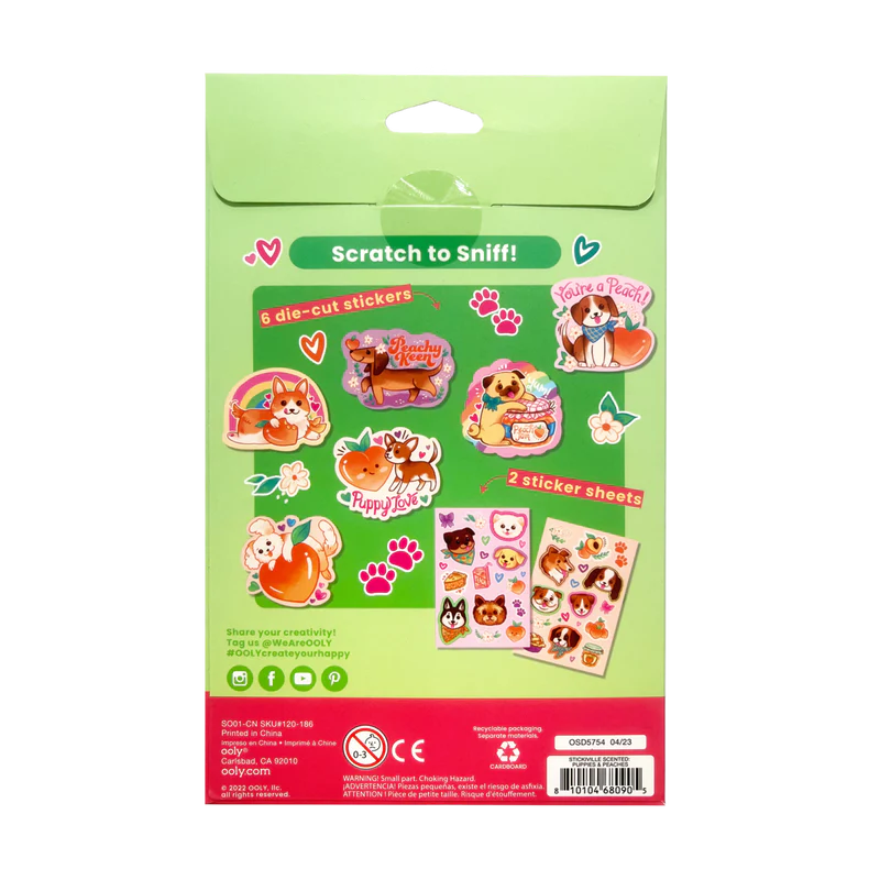Ooly Stickiville Stickers -- Puppies and Peaches